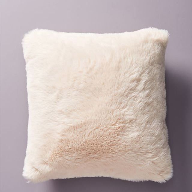 Blush Fireside Faux Fur Pillow