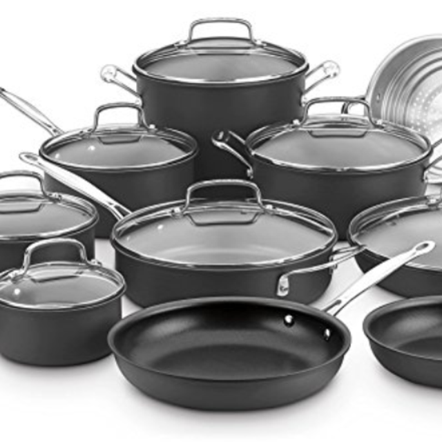 Cuisinart 66-17N Chef's Classic Non-Stick Hard Anodized, 17 Piece Set, Black
