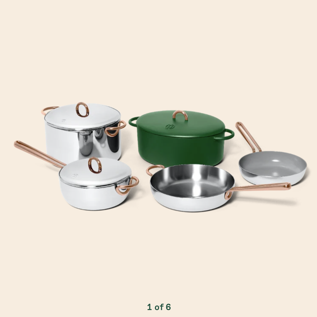 Great Jones “Family Style” cookware set in Broccoli