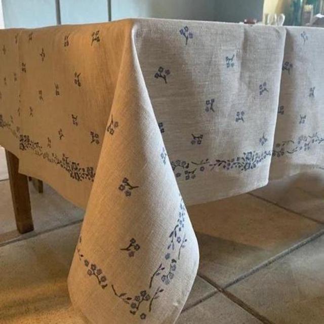 Mosse - Forget Me Not Linen Tablecloth 55 x 99
