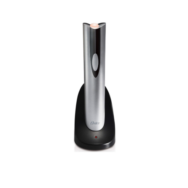 Oster Cordless Electric Wine Bottle Opener with Foil Cutter, FFP - FPSTBW8207-S-AMZ, Silver, One