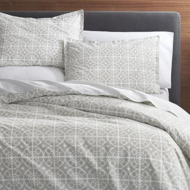 Taza Grey Full/Queen Duvet Cover