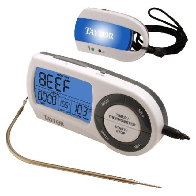 Product description page - Taylor Programmable Food Thermometer with Wireless Remote and Timer