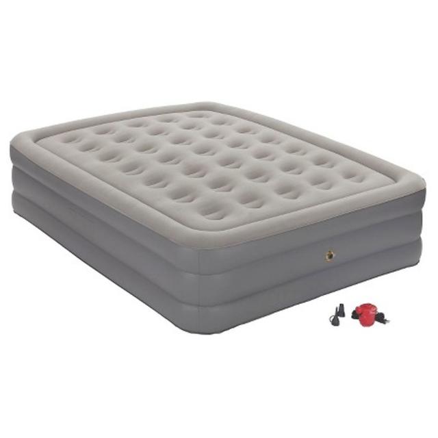 Product description page - Coleman® GuestRest™ Air Mattress - Double High Queen (Grey)