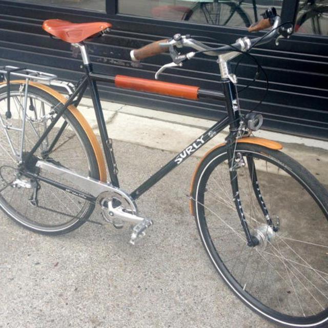 Handmade Leather Top Tube Cover (from Etsy)