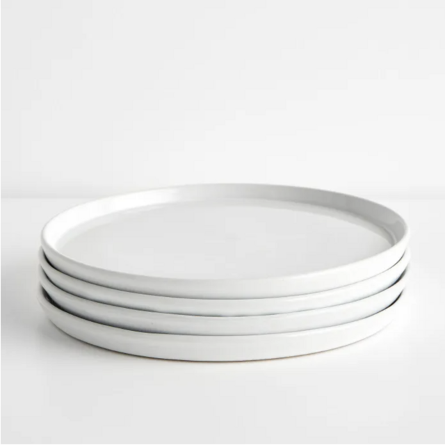 Thrown Gloss White Plate 10.5"