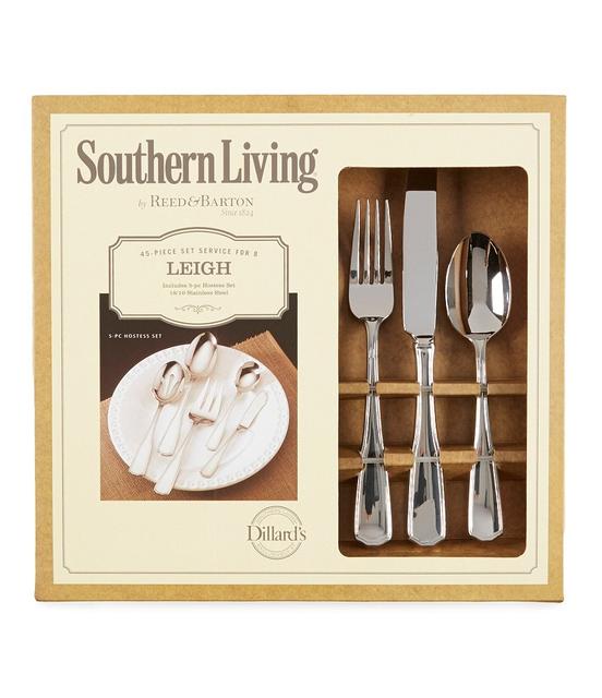 Southern Living Leigh 45-Piece Stainless Steel Flatware Set