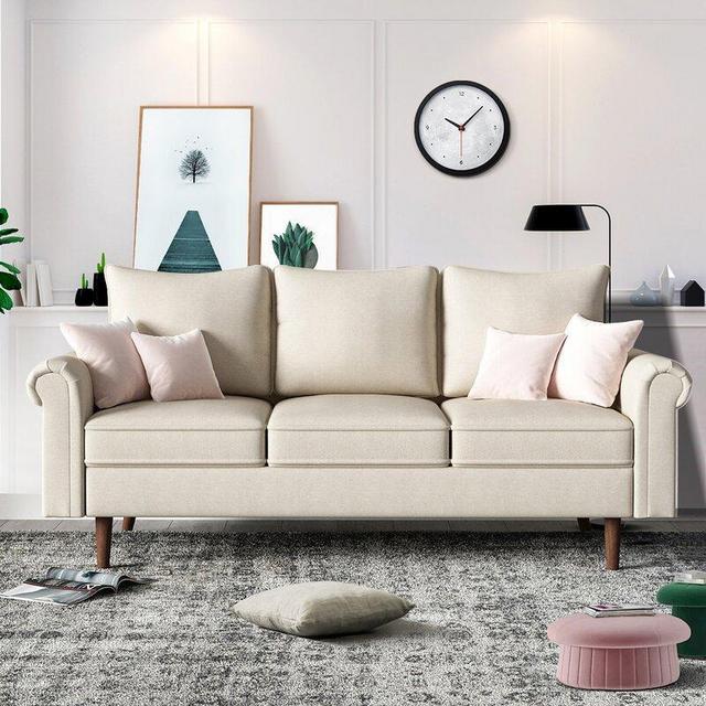 Xavieyah 74.4" Wide Round Arm Sofa