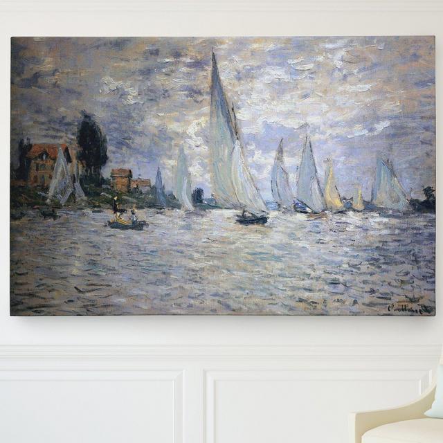 'Boats Regatta' by Claude Monet Print - (wrapped canvas, size 32 x 48 x 1.5)