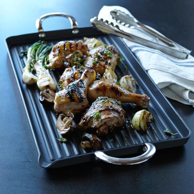 Williams Sonoma Open Kitchen Hard-Anodized Nonstick Double-Burner Grill