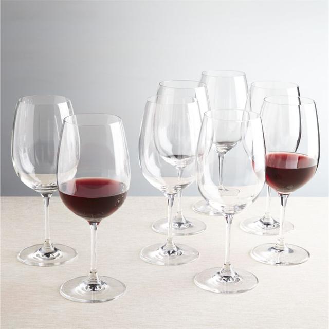 Set of 8 Viv Big Red Wine Glasses