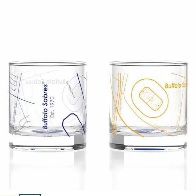 NHL Arena Map Glasses - Set of 2