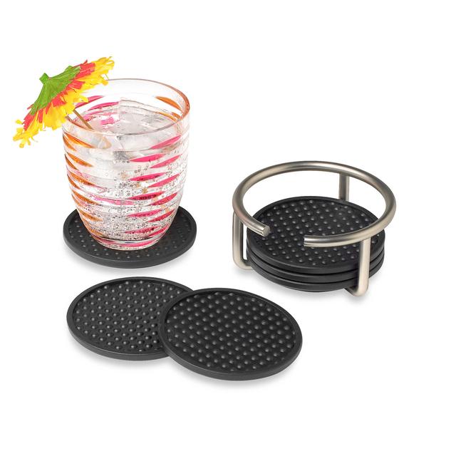 Spectrum™ Euro 6-Piece Coasters Set with Holder