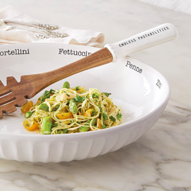 Mud Pie Circa Pasta Bowl Set, White