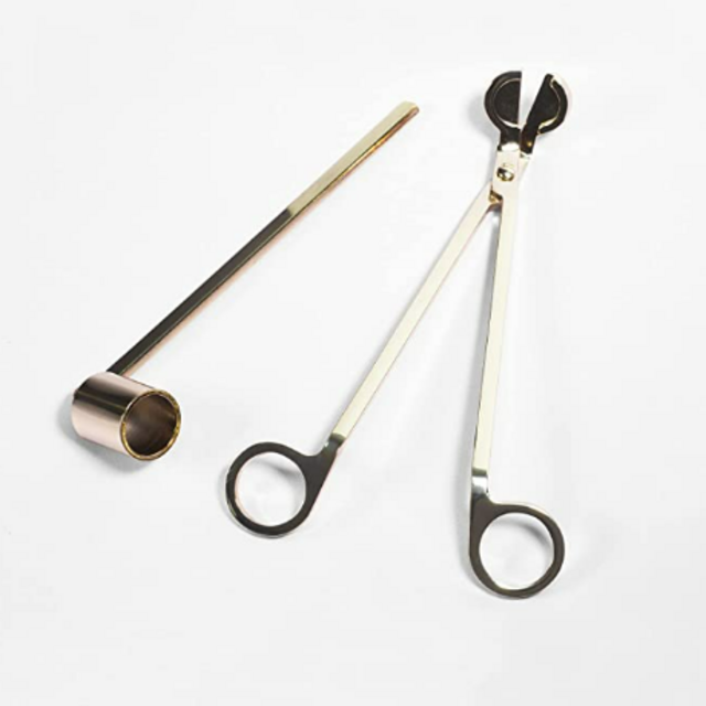 Candle Wick Trimmer and Candle Snuffer Accessory Set – Gold