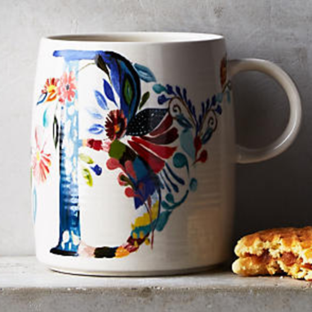 Petal Palette Monogram Mug