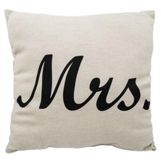 16" x 16" Mrs. Burlap Pillow