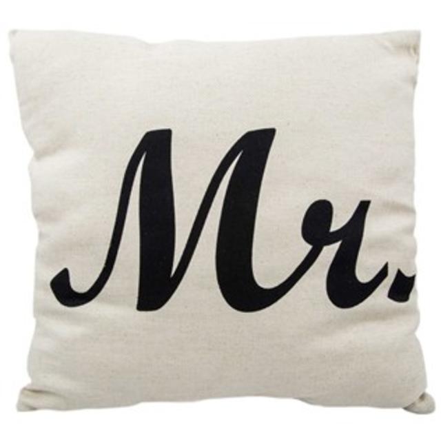 16" x 16" Mr. Burlap Pillow