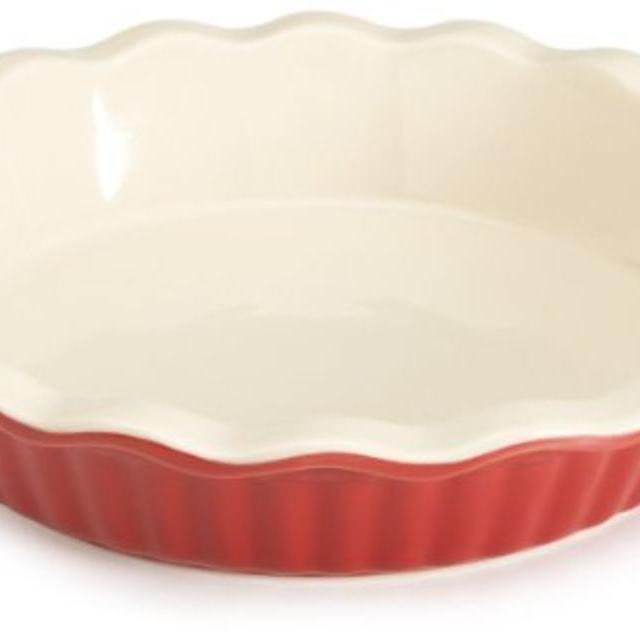 Good Cook 9 Inch Ceramic Pie Plate, Red