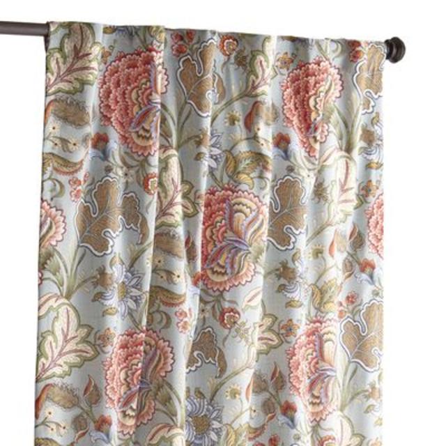 Floral Curtain - Blue Meadow 108"