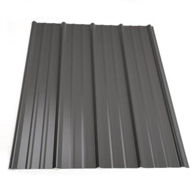 8 ft. Classic Rib Steel Roof Panel in Charcoal