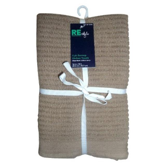 Room Essentials™ Bar-Mop Kitchen Towel Set of 4 - Tan