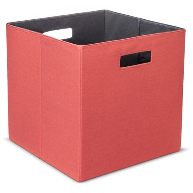 Threshold™ Fabric Cube Storage Bin - Coral
