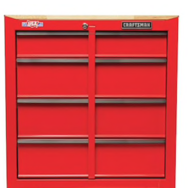 CRAFTSMAN 1000 Series 26.5-in W x 32.5-in H 4-Drawer Steel Rolling Tool Cabinet (Red) at Lowes.com