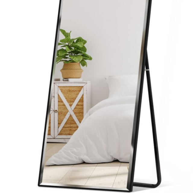Best Choice Products 65x22in Full Length Mirror, Rectangular Beveled Wall Hanging & Leaning Floor Mirror