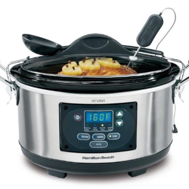 Hamilton Beach 33967 Set 'n Forget 6-Quart Programmable Slow Cooker, Silver