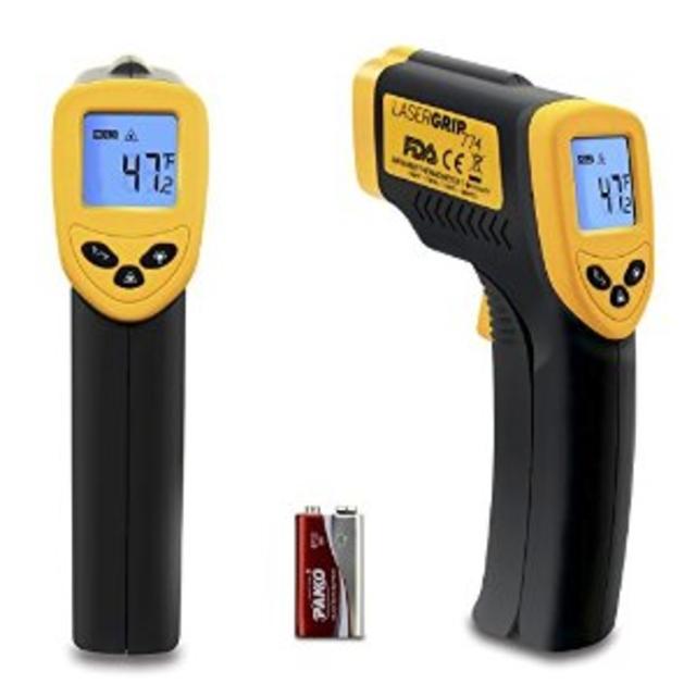 Etekcity Lasergrip 774 Non-contact Digital Infrared Thermometer, Yellow/Black