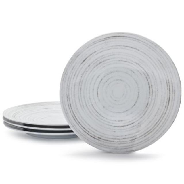 Driftwood Melamine Appetizer Plates, Set of 4