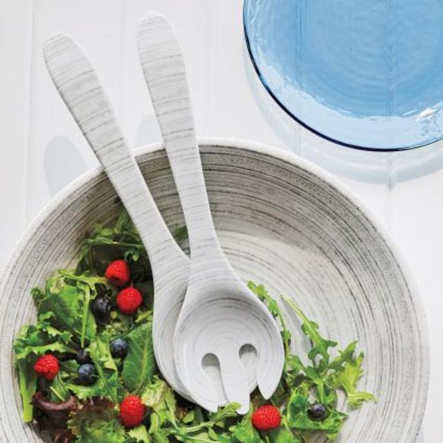 Driftwood Melamine Servers, Set of 2