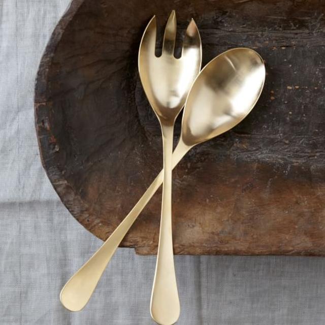 Gold Flatware Serving Set