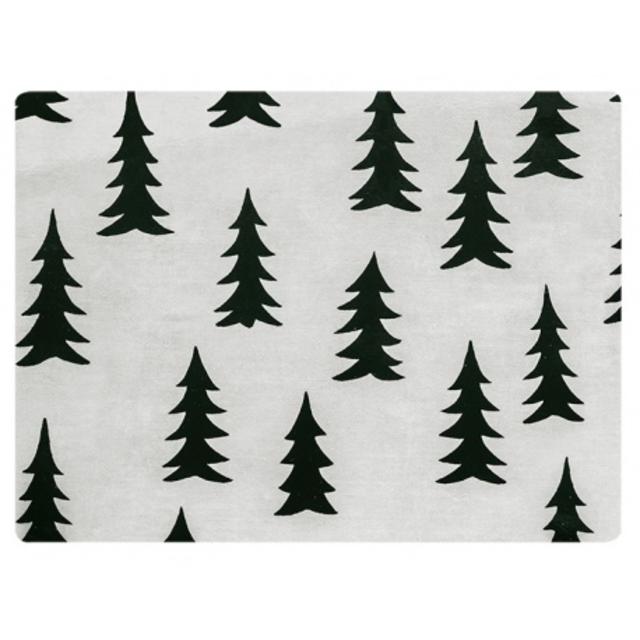 Gran Table Mat Black firs White/Grey background