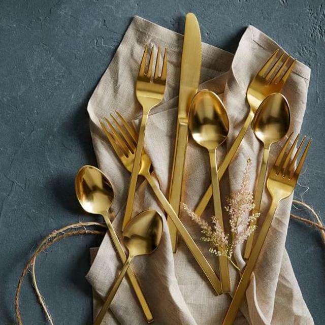 Gold Flatware Set