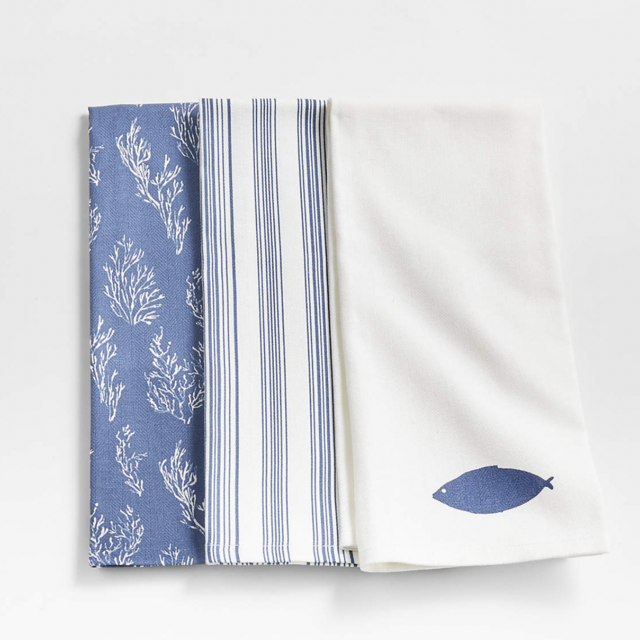 Coastal Dish Towels, Set of 3