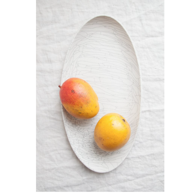 Earthen - Gatherings Platter Crackle