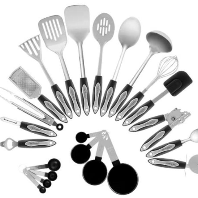 Chef Essential Classic 23-Piece Stainless Steel Kitchen Utensil Set