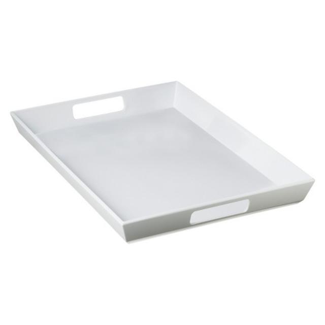 Room Essentials™ Large Handled Melamine Serve Tray Set of 2 - White product details page