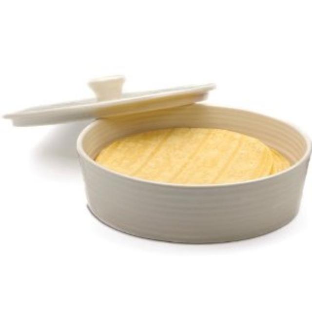 RSVP Stoneware Tortilla Warmer White
