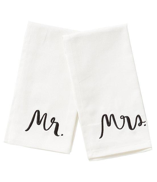 kate spade new york Bridal Mr. & Mrs. Napkins, Set of 2