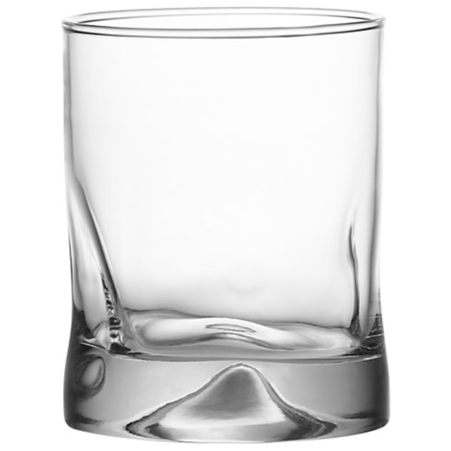 CRATE AND BARREL Impressions Double Old-Fashioned Glass, Set of 4