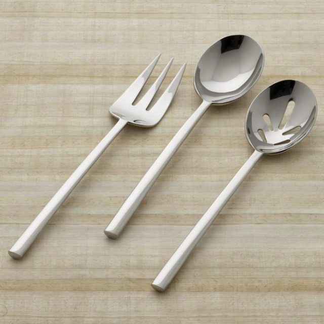 CRATE AND BARREL Emerge Mirror 3-Piece Serving Set