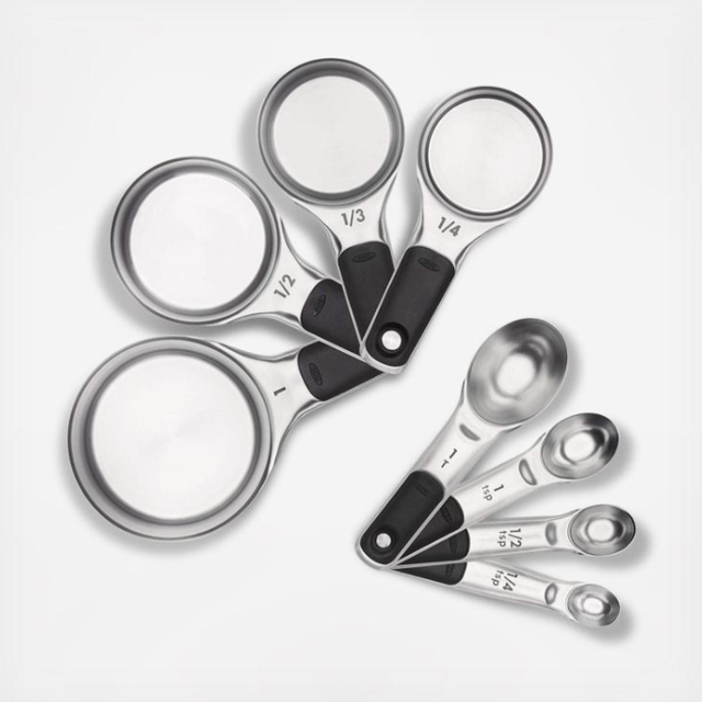 OXO Good Grips 2-Piece Stainless Steel Measuring Cups and Spoons Set
