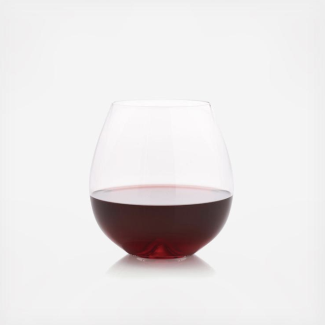 CRATE AND BARREL Lulie Stemless Wine Glass, Set of 4