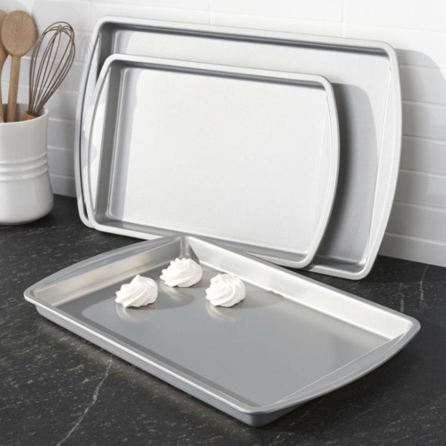 CRATE AND BARREL Non-Stick Baking Sheets, Set of 3