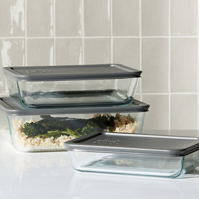 CRATE AND BARREL Pyrex ® 6-Piece Rectangular Storage Set