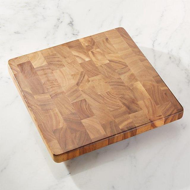 CRATE AND BARREL Square End Grain Cutting Board