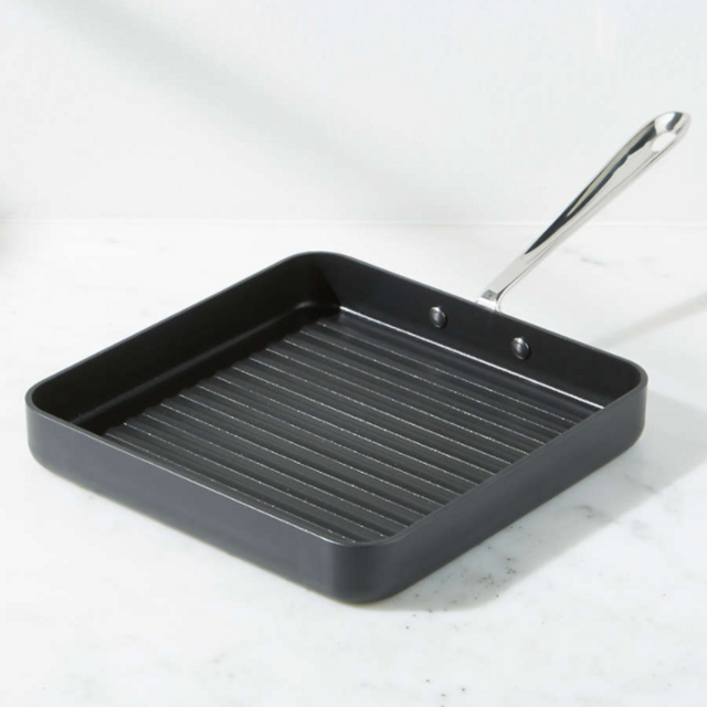 Crate and Barrel All-Clad ® HA1 Hard-Anodized Nonstick 11" Square Grill